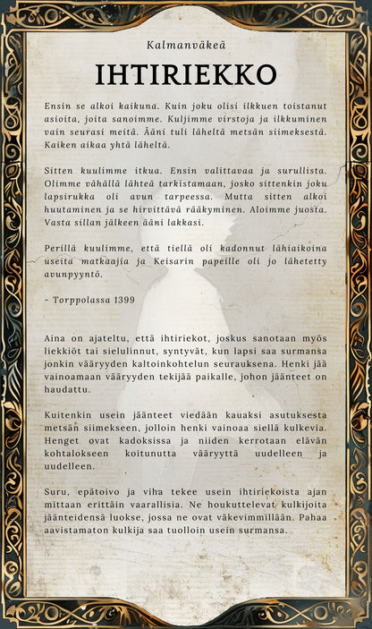 Yö värjää metsän