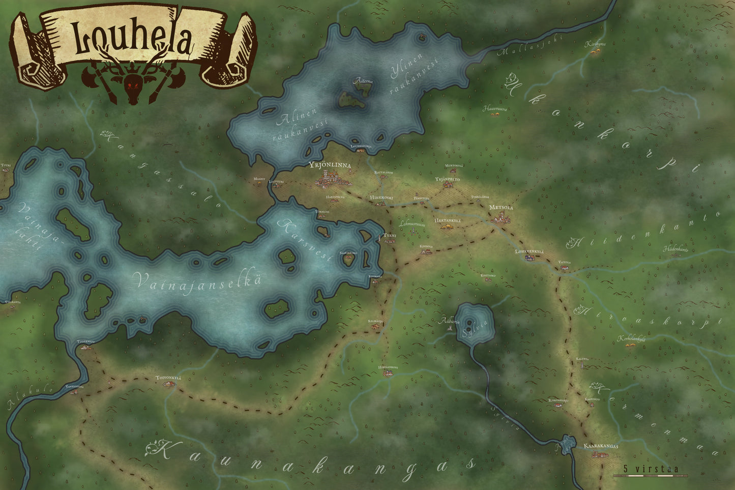 Yö värjää metsän