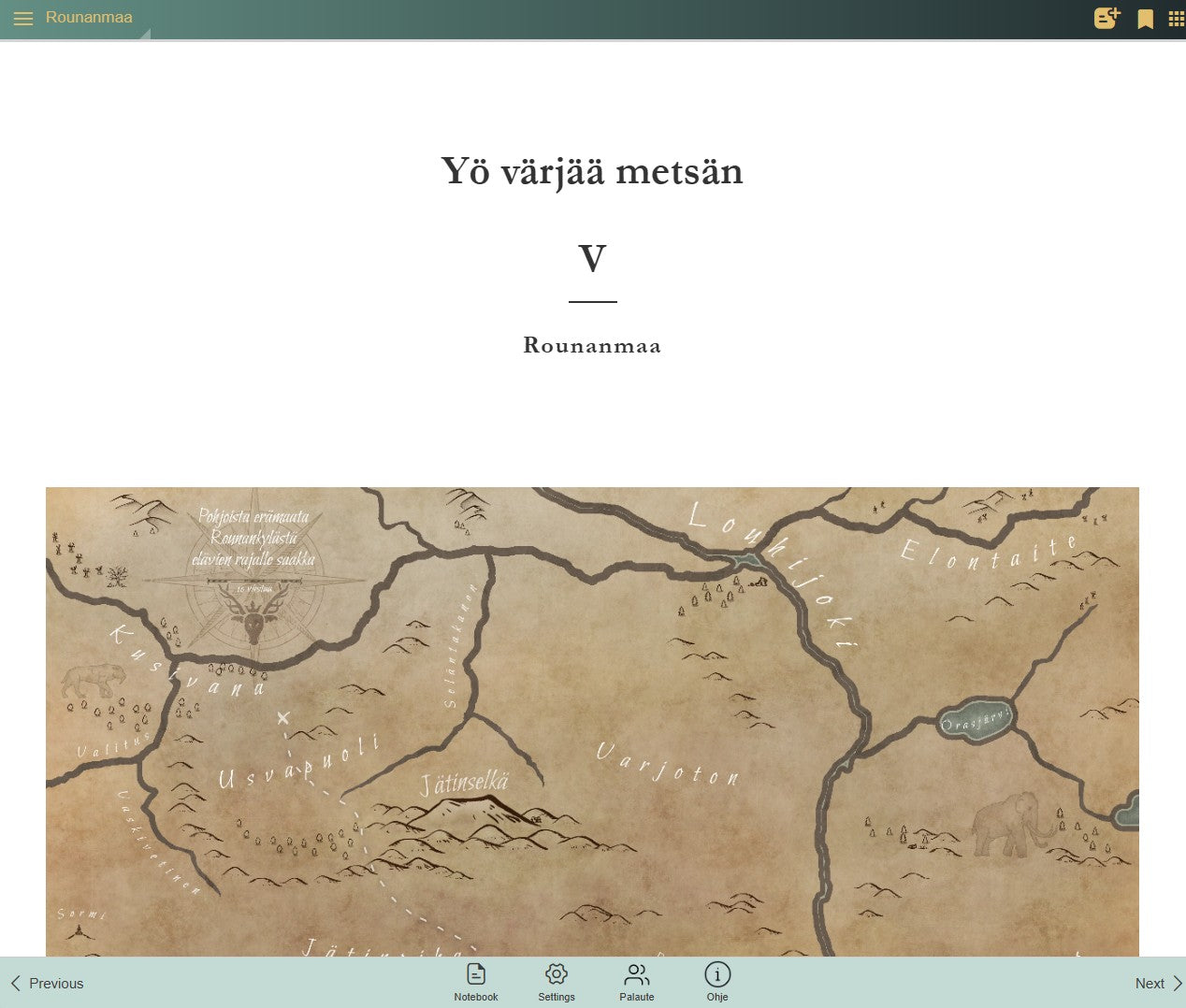 Yö värjää metsän
