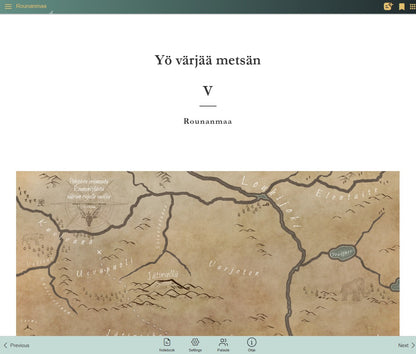 Yö värjää metsän