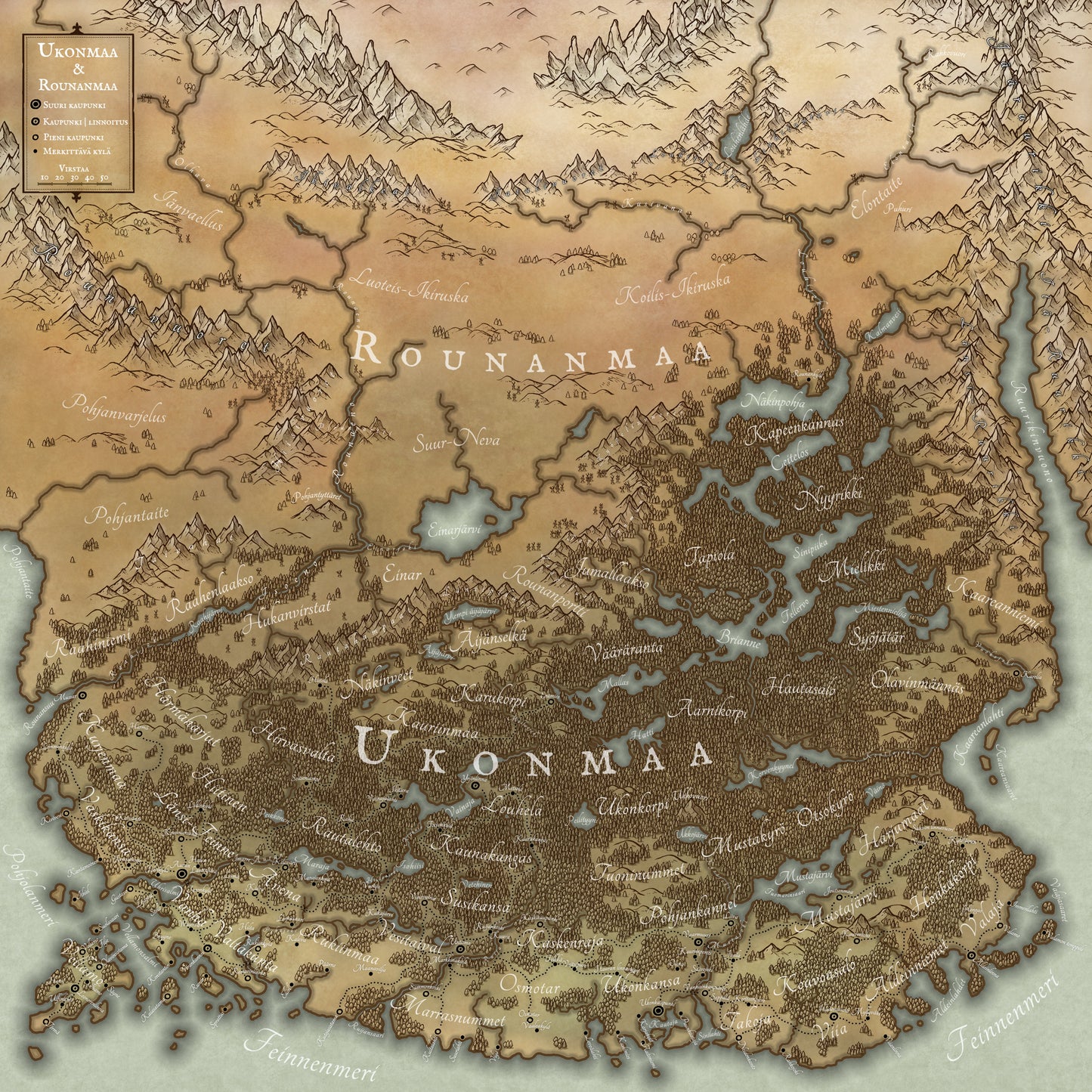 Yö värjää metsän